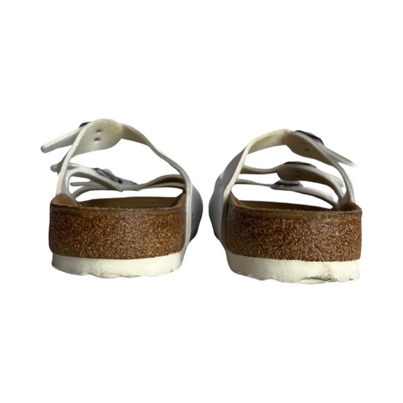 Birkenstock white leather Florida sandals size 9 - Picture 2 of 7